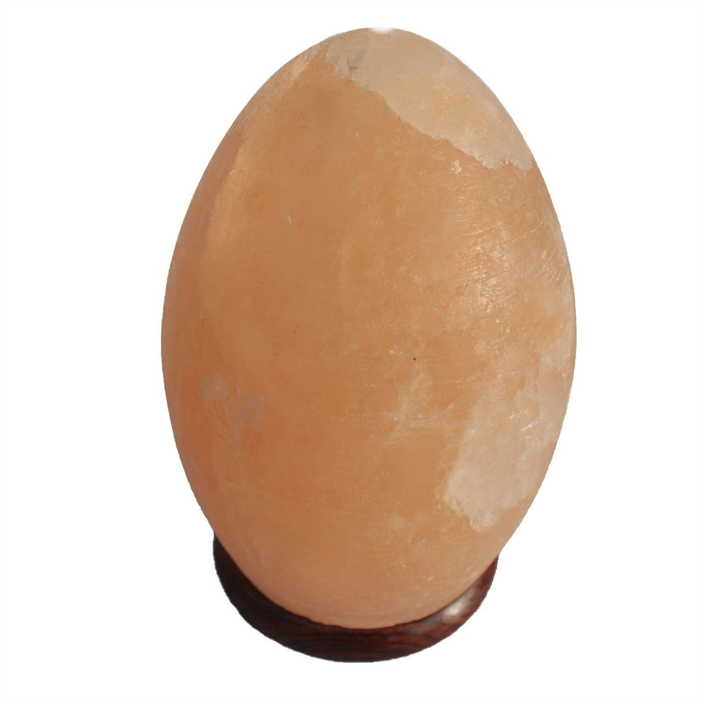 Lampă de Sare in formă de ou - Wooden Base