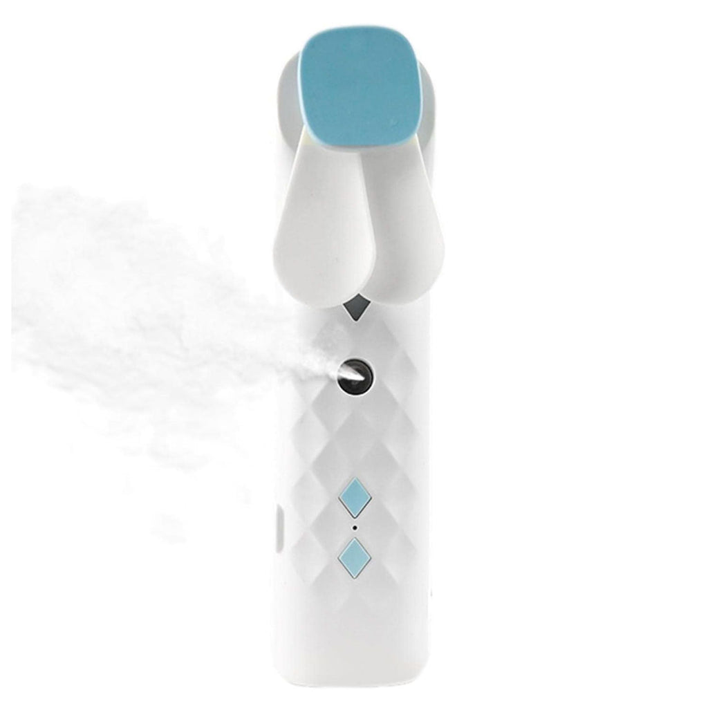 White Nano Mist Face Fan & Spray - încărcare USB