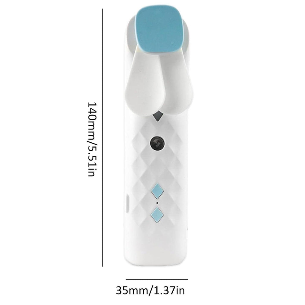 White Nano Mist Face Fan & Spray - încărcare USB