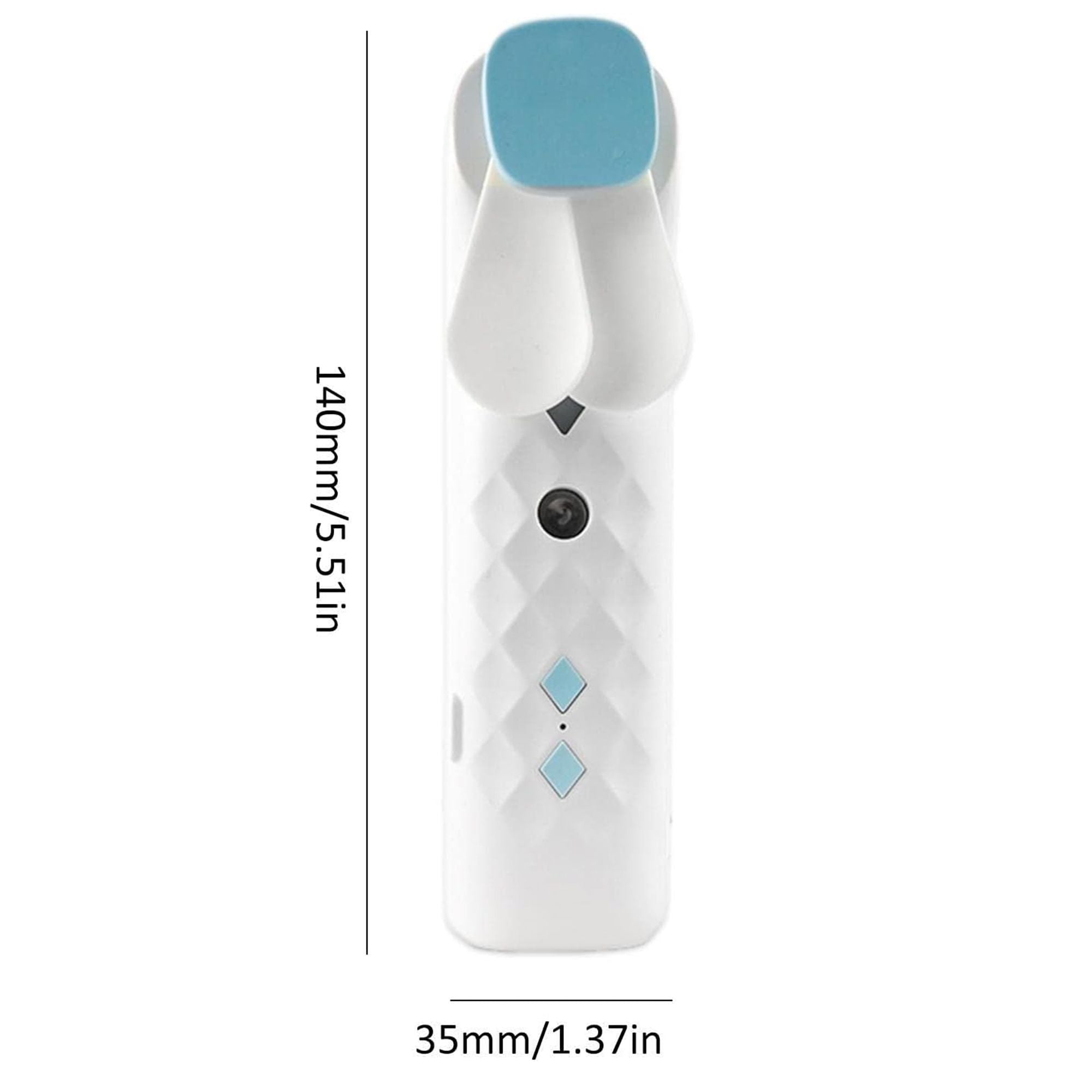 White Nano Mist Face Fan & Spray - încărcare USB