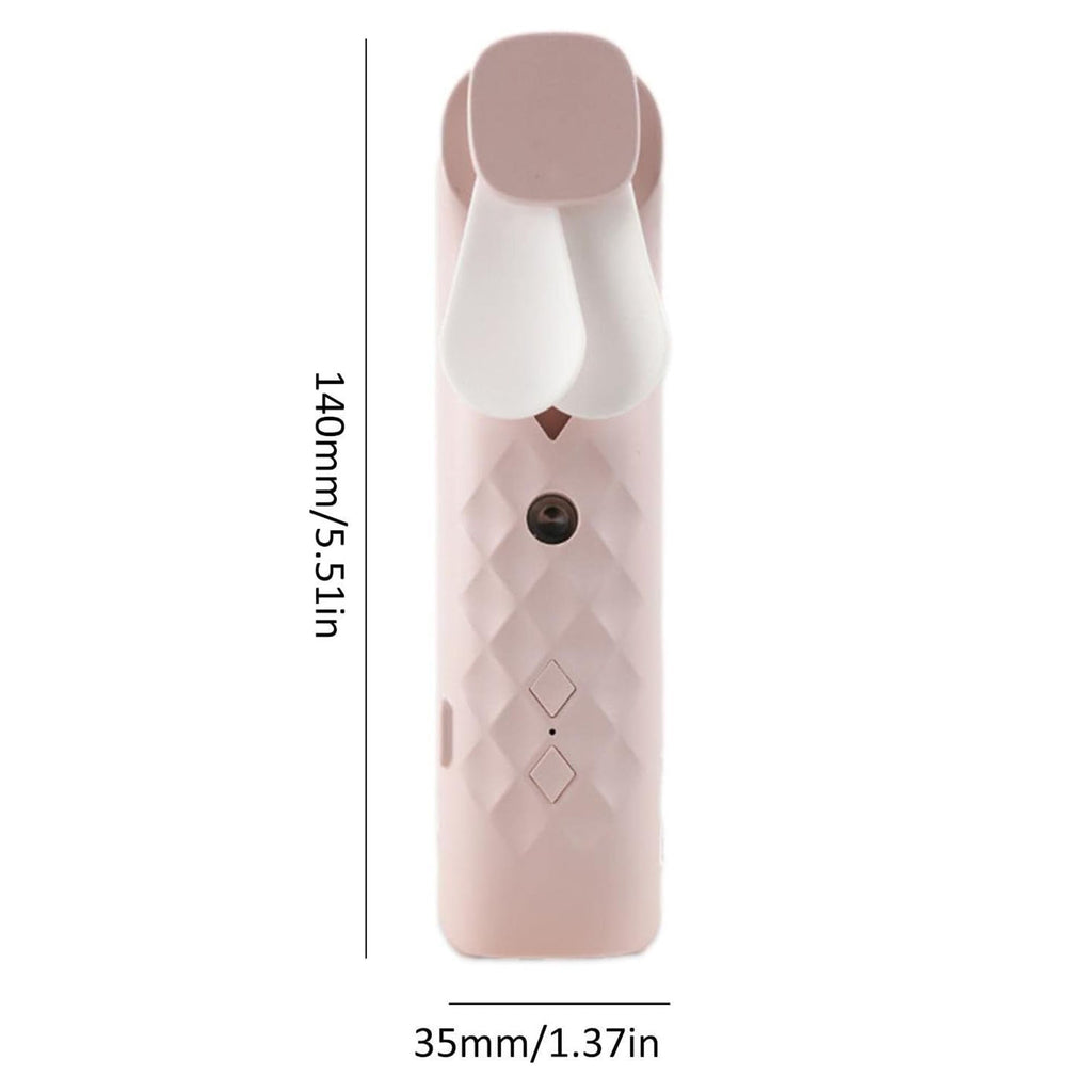 Pink Nano Mist Face Fan &  Spray - încărcare USB